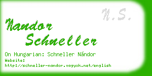 nandor schneller business card